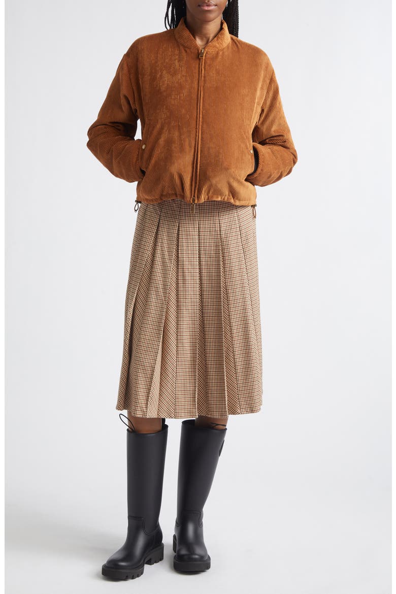 Blageon Corduroy Bomber Jacket, Main, color, BROWN