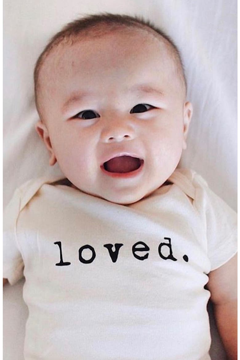 Loved Organic Cotton Bodysuit, Alternate, color, NATURAL