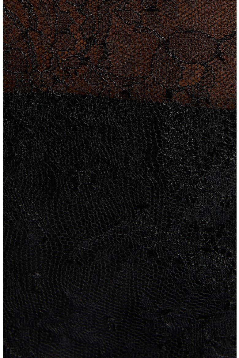 Floral Lace Top, Alternate, color, BLACK