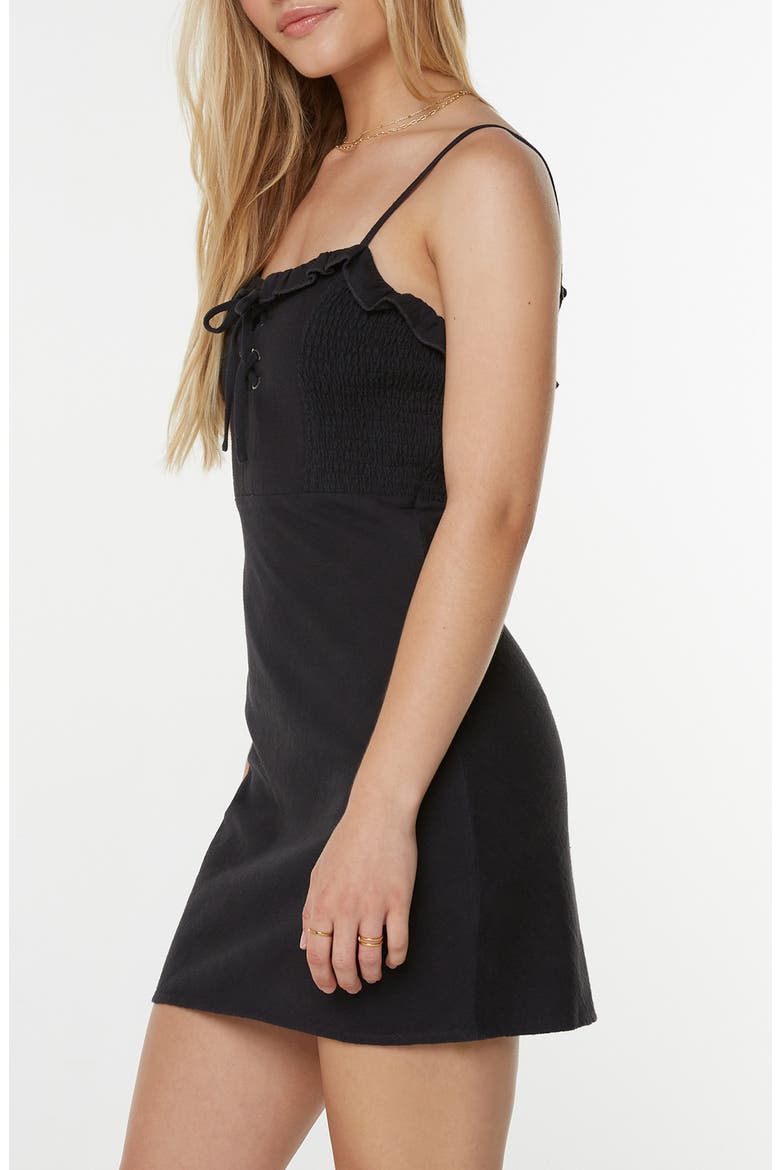 Drive In Smocked Minidress, Alternate, color, PHANTOM SOLID