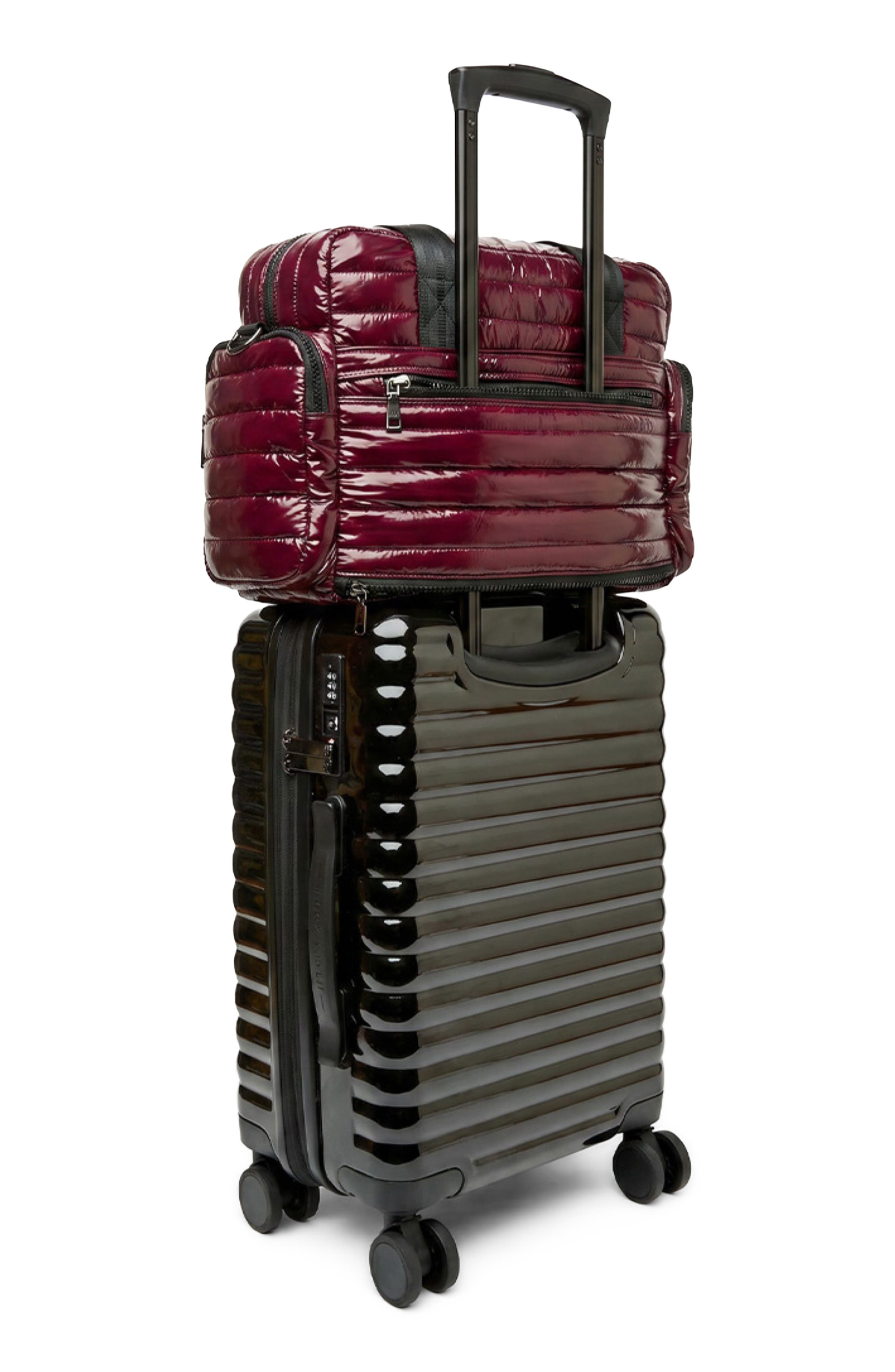 Voyager Travel Bag, Alternate, color, GLOSSY DEEP BURGUNDY
