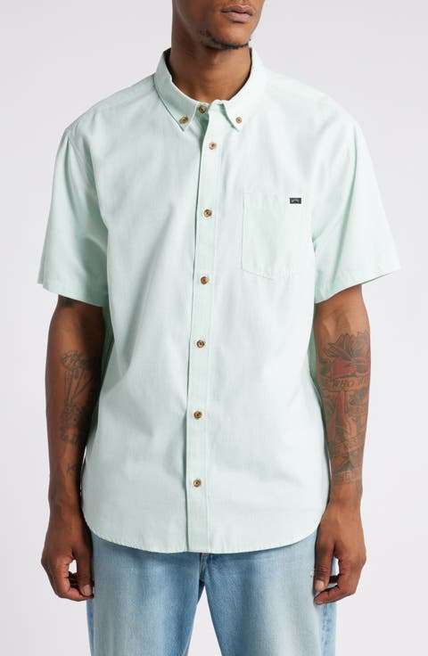 All Day Solid Short Sleeve Button-Down Shirt