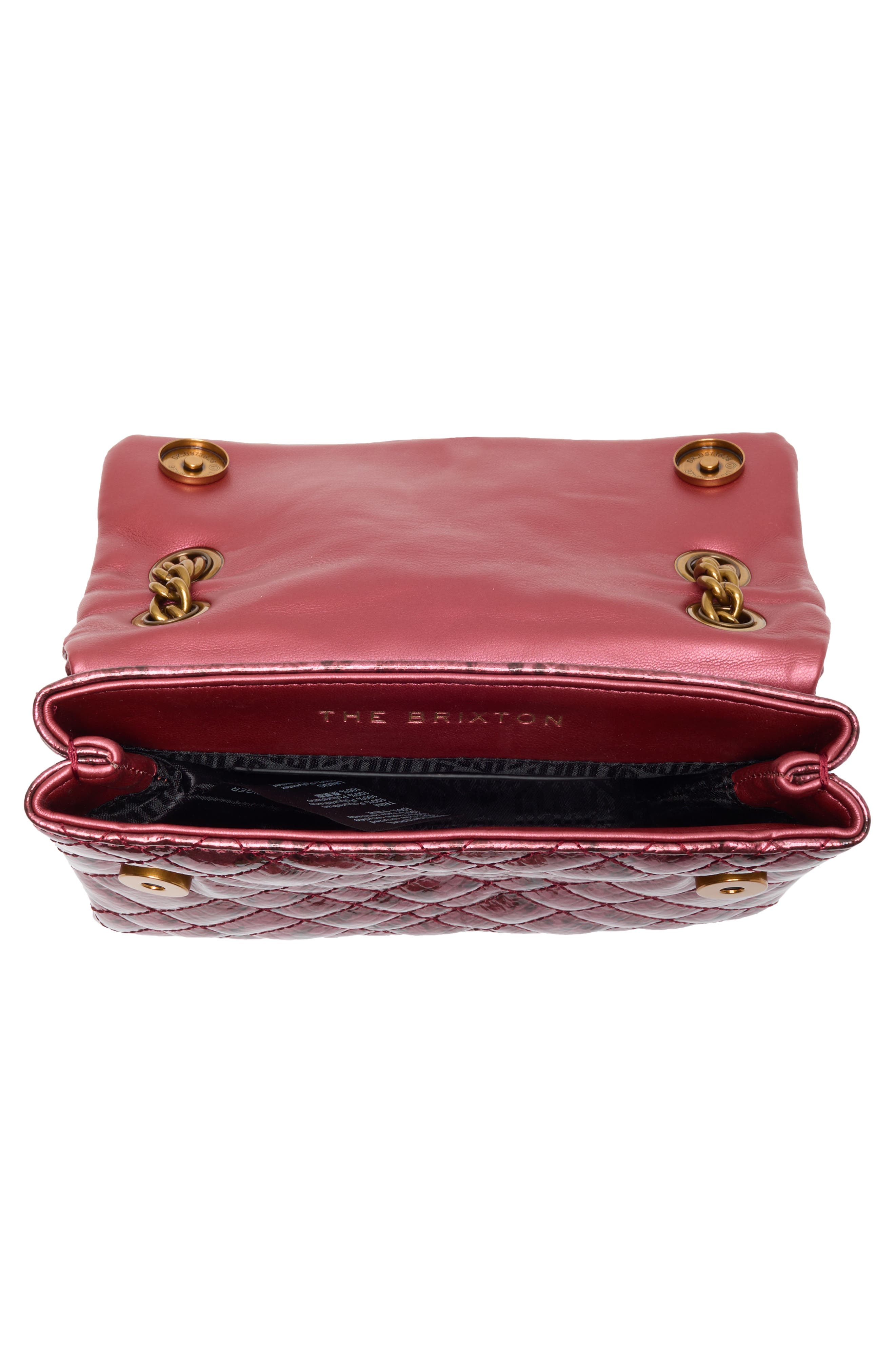 Kurt Geiger London Mini Brixton Lock Bag, Alternate, color, Pink/ Dark Red