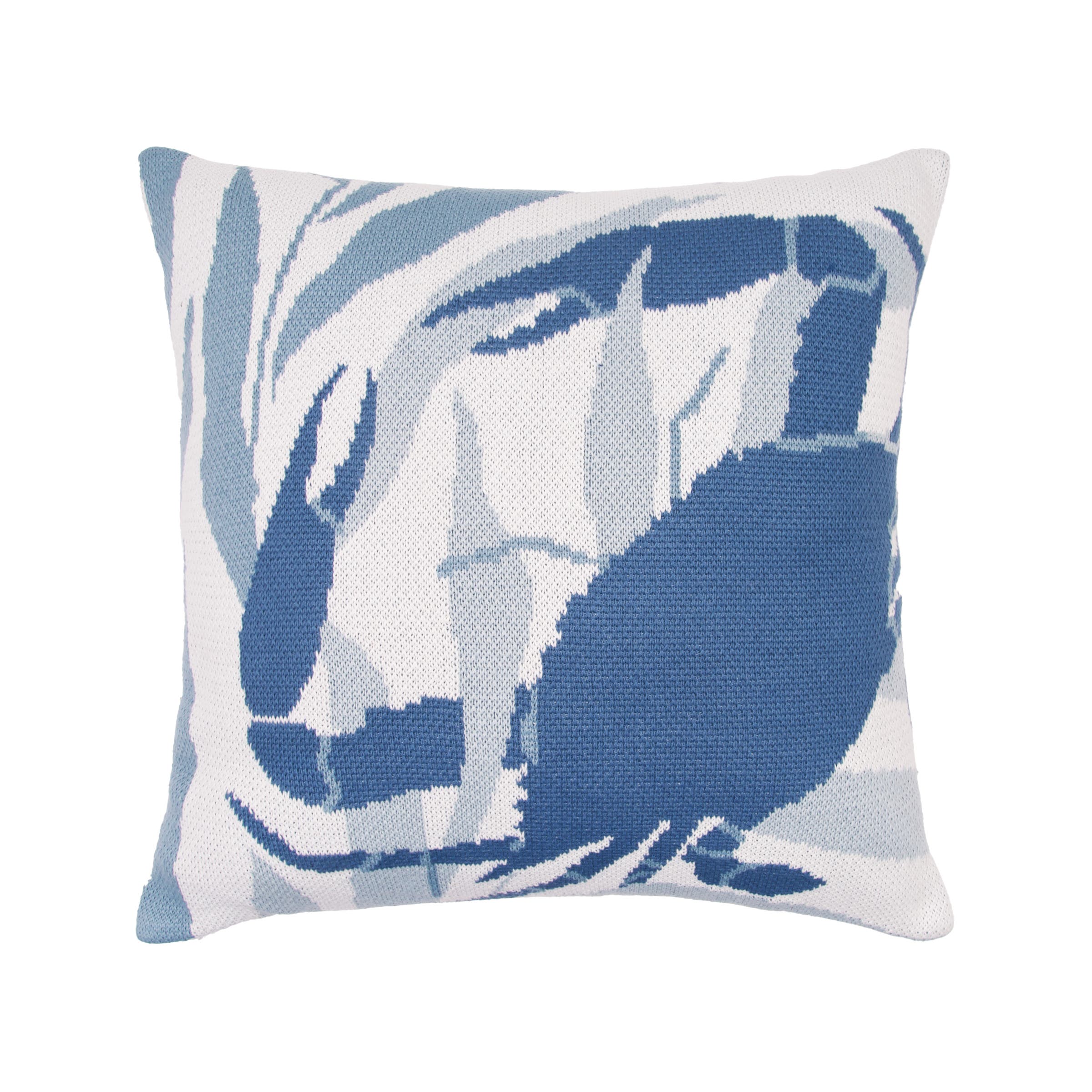 Rightside Designs Chesapeake Crab Bay Knit Accent Pillow For Couch Or Bed Décor In Blue