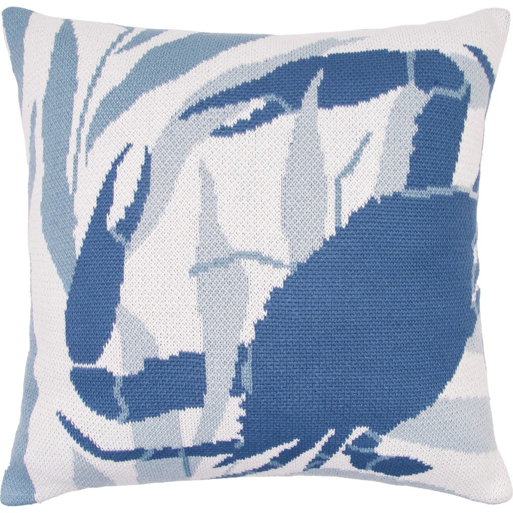 Rightside Designs Chesapeake Crab Bay Knit Accent Pillow For Couch Or Bed Décor In Blue