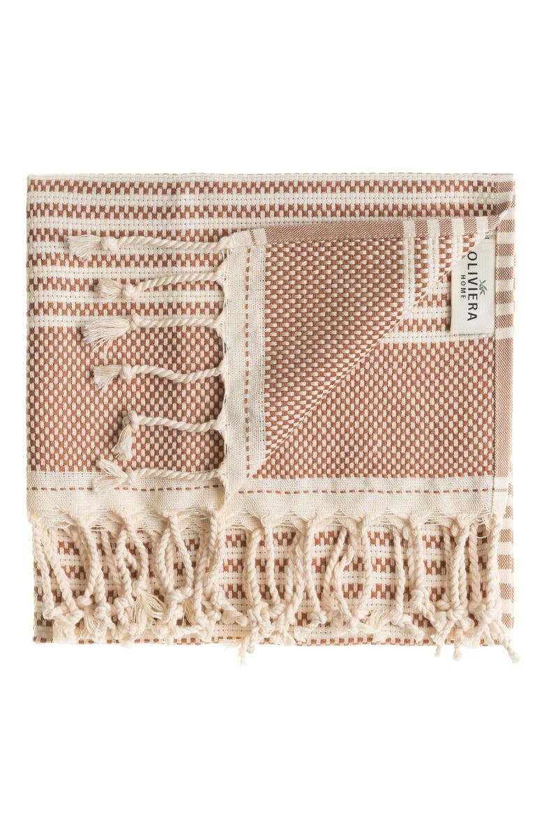 Zipper Turkish Cotton Hand & Kitchen Towel Bundle, Alternate, color, Brown