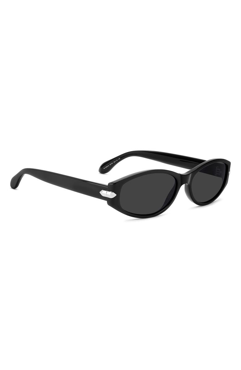 Isabel Marant 58mm Oval Sunglasses, Alternate, color, Black/ Grey
