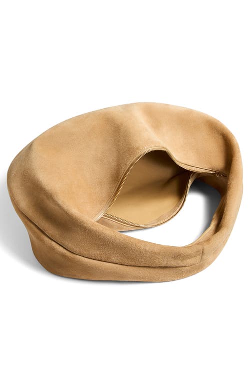 Khaite Medium Olivia Hobo Bag Wheat Suede In Wheat