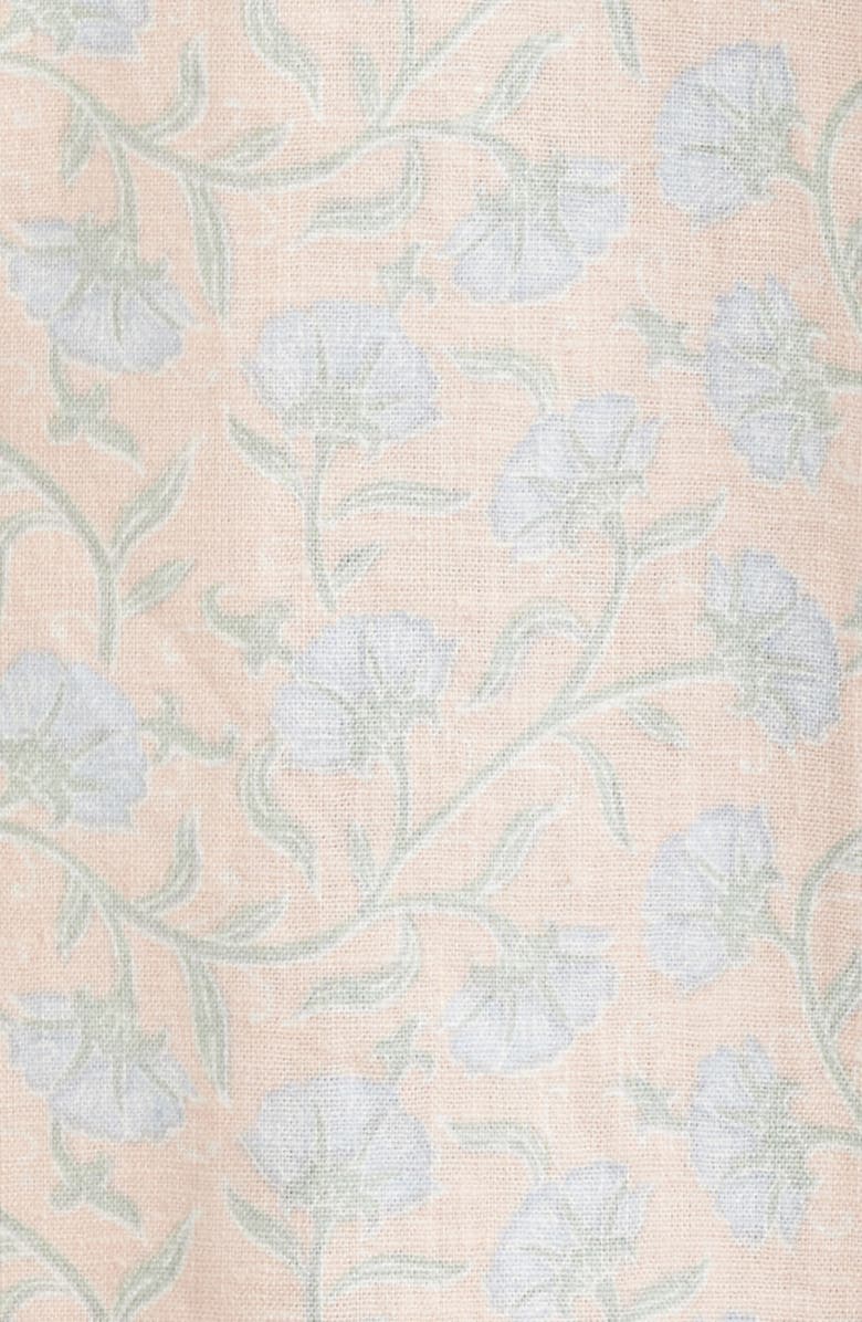 Rails Waimea Short Sleeve Linen Blend Camp Shirt, Alternate, color, Floral Batik Blossom