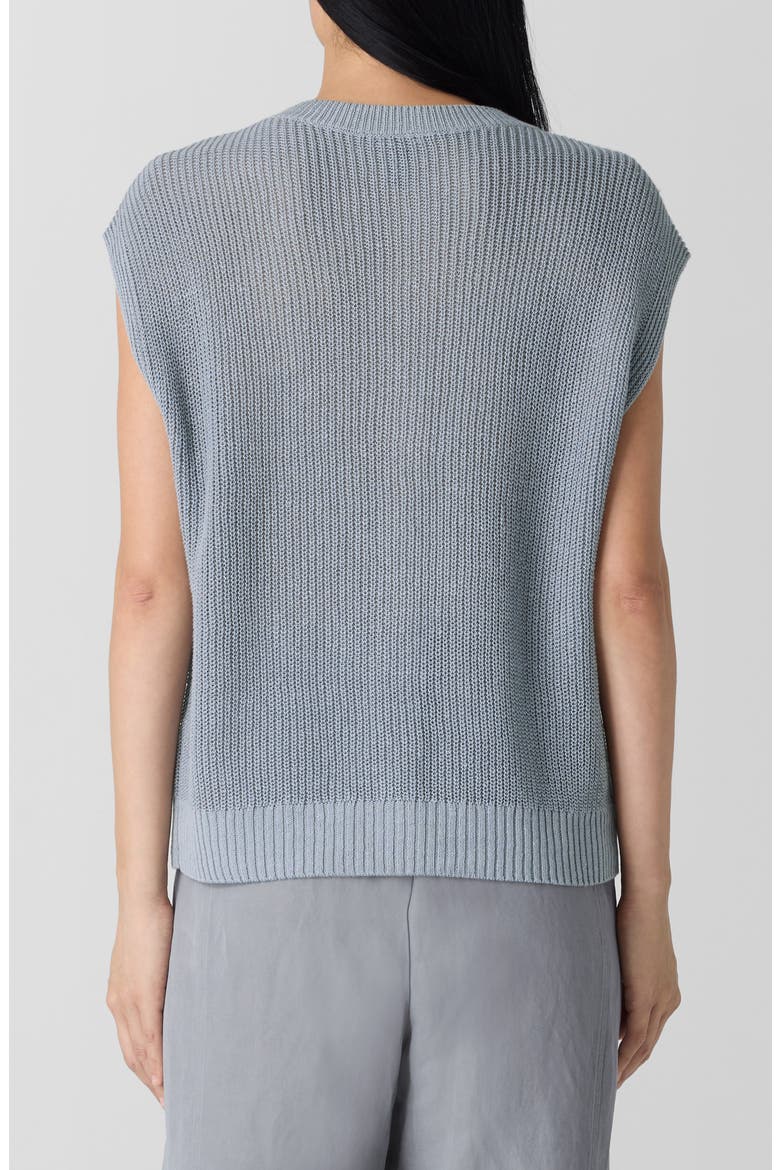 Organic Linen & Organic Cotton Sweater Vest, Alternate, color, GREYSTONE