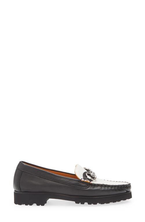 Robert Zur Soho Classic Bit Loafer In Black/white