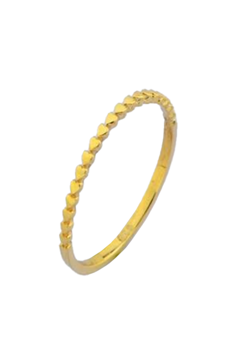 BY ADINA EDEN Solid Mini Beaded Hearts Ring 14K, Main, color, 