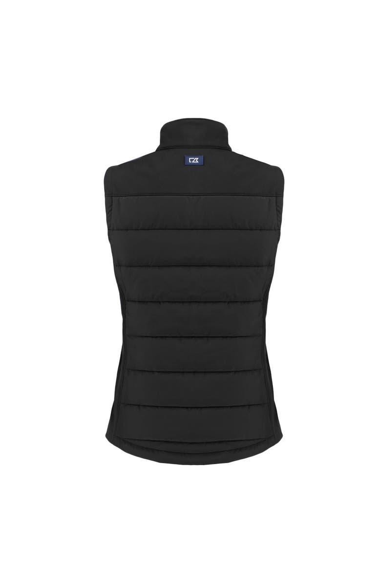 Cutter & Buck Women's Cutter & Buck  Black Los Angeles Rams Throwback Evoke Hybrid Eco Softshell Recycled Full-Zip Vest, Alternate, color, 