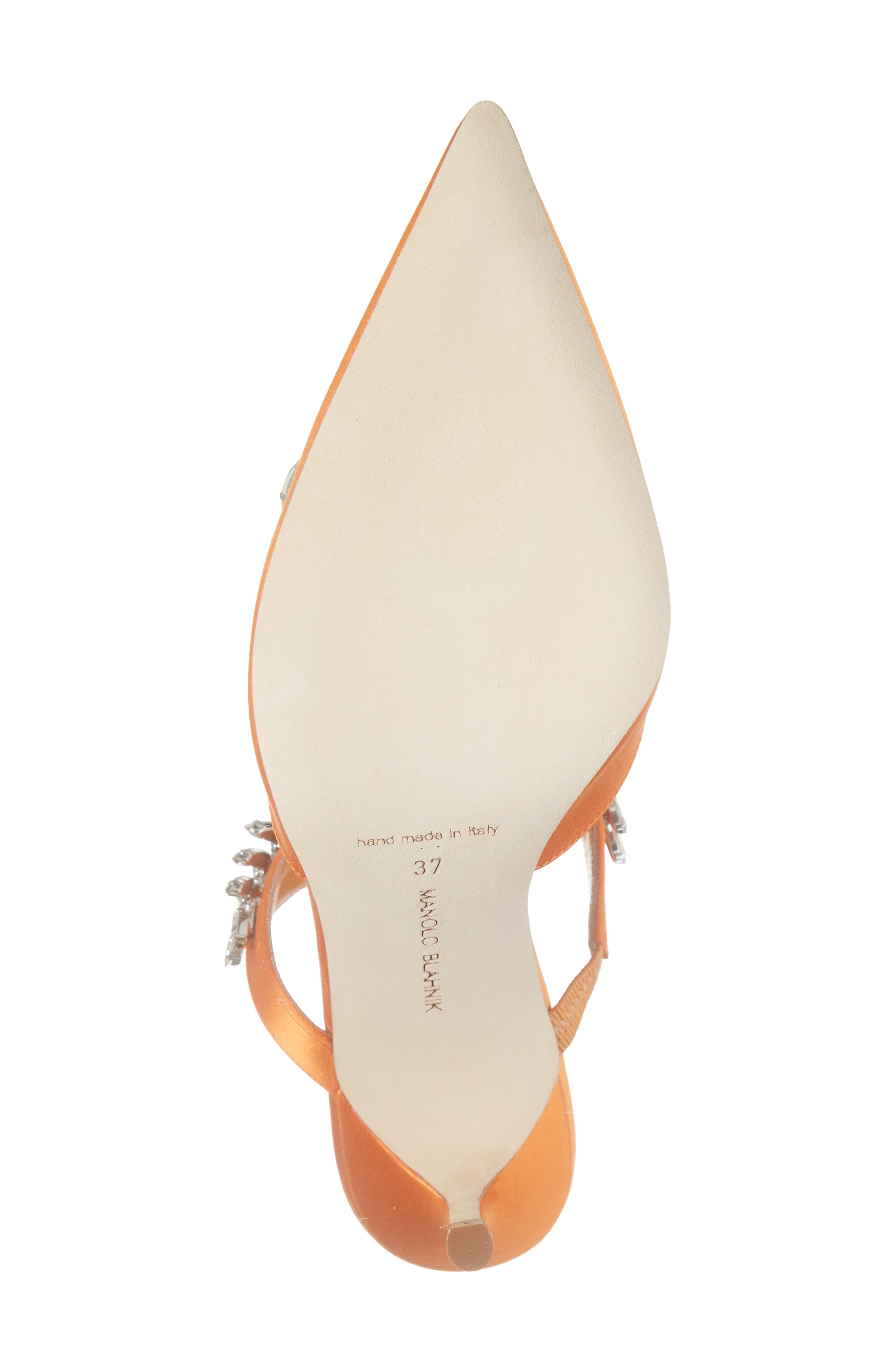 Manolo Blahnik Lurum Crystal Leaf Pointed Toe Mule, Alternate, color, 