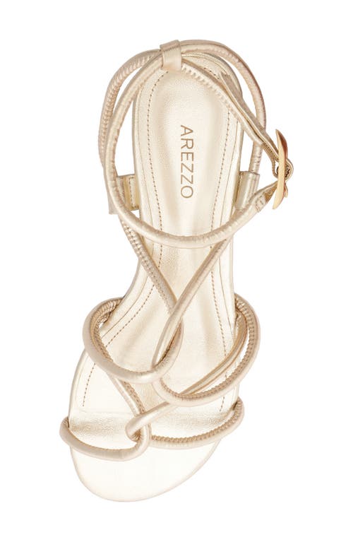 Arezzo Anna Ankle Strap Sandal In Silver