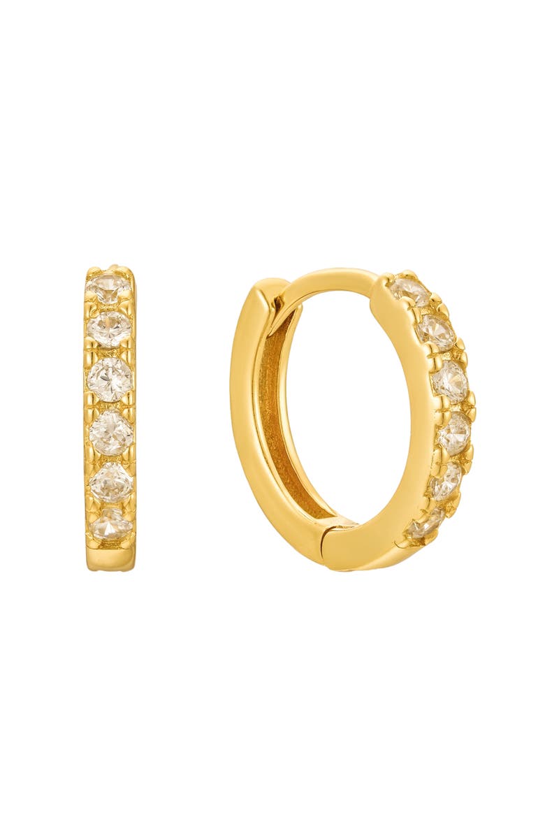 Untamed Petals Monica Huggie Hoops, Main, color, Gold