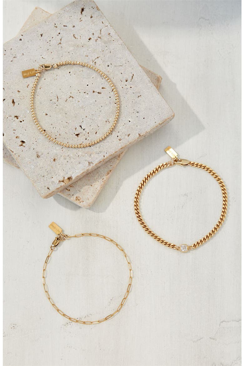 Leni Bead Bracelet, Alternate, color, GOLD