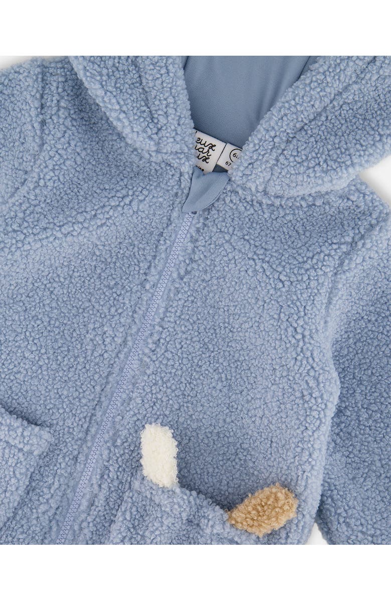 Deux par Deux Plush Hooded Jacket, Alternate, color, Light Blue