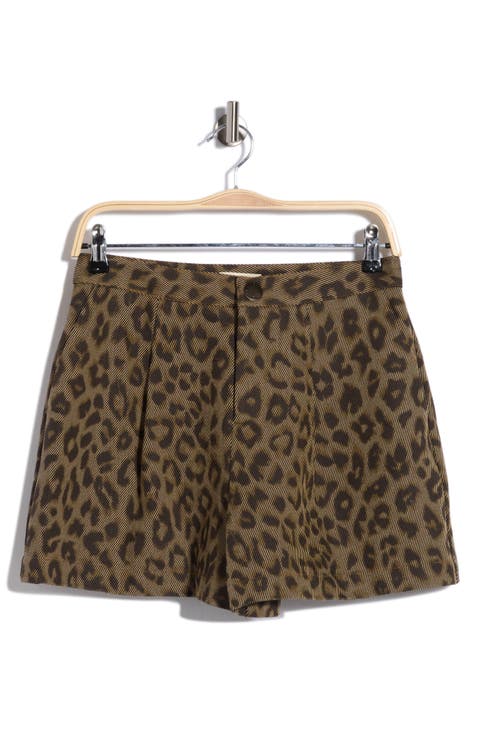 Saige High Waist Front Pleat Shorts