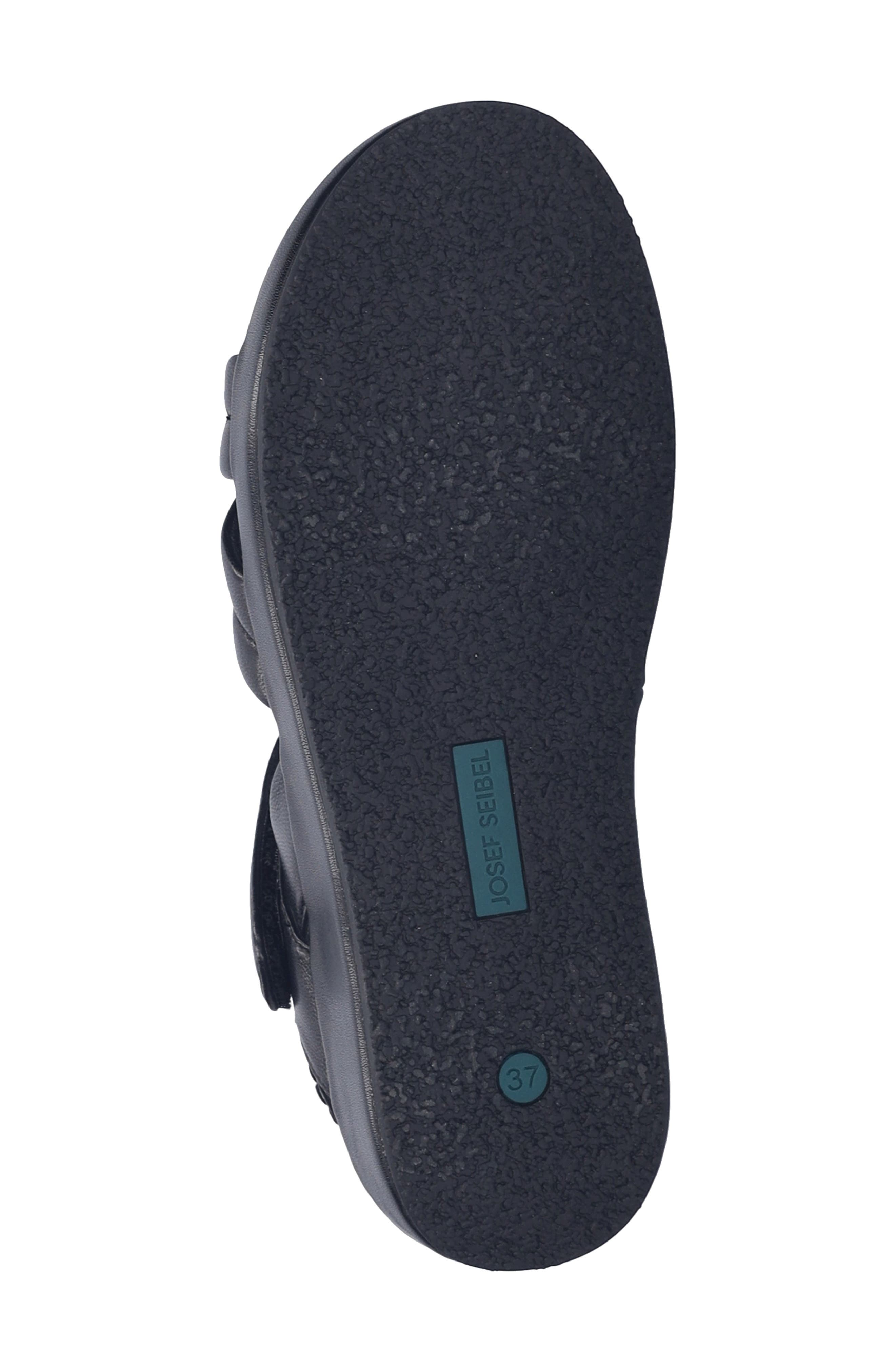 Josef Seibel Eve 04 Wedge Sandal, Alternate, color, Black