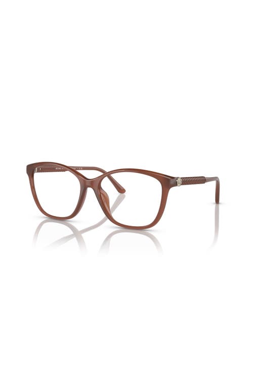 Michael Kors 55mm Square Optical Glasses In Brown