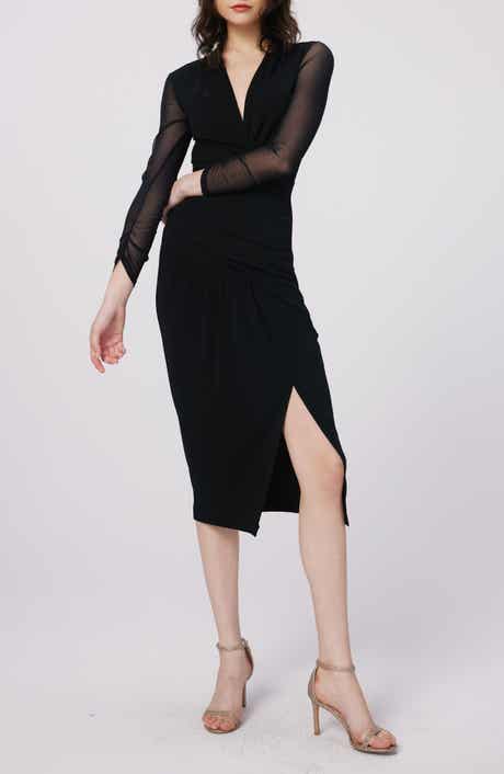 Serina Mixed Media Long Sleeve Dress