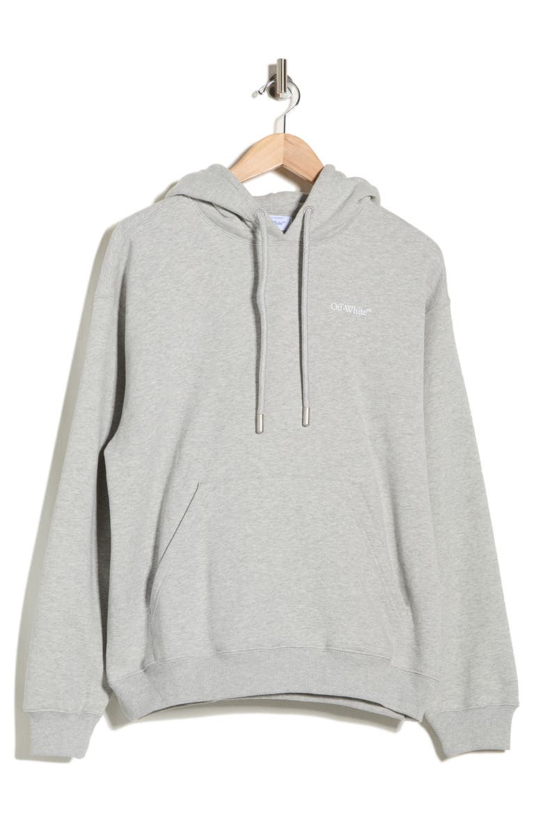 Off-White Oversize Cotton Hoodie, Main, color, Med Grey Heather