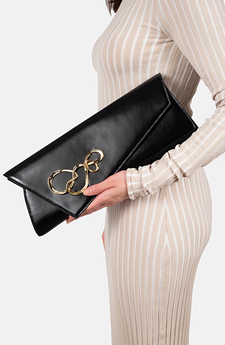 Alexis Bittar Twisted Angular Leather Clutch, Alternate, color,