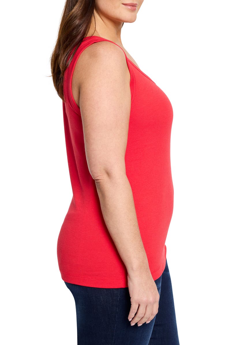 NIC+ZOE Perfect Knit Rib Scoop Neck Tank, Alternate, color, Haute Red