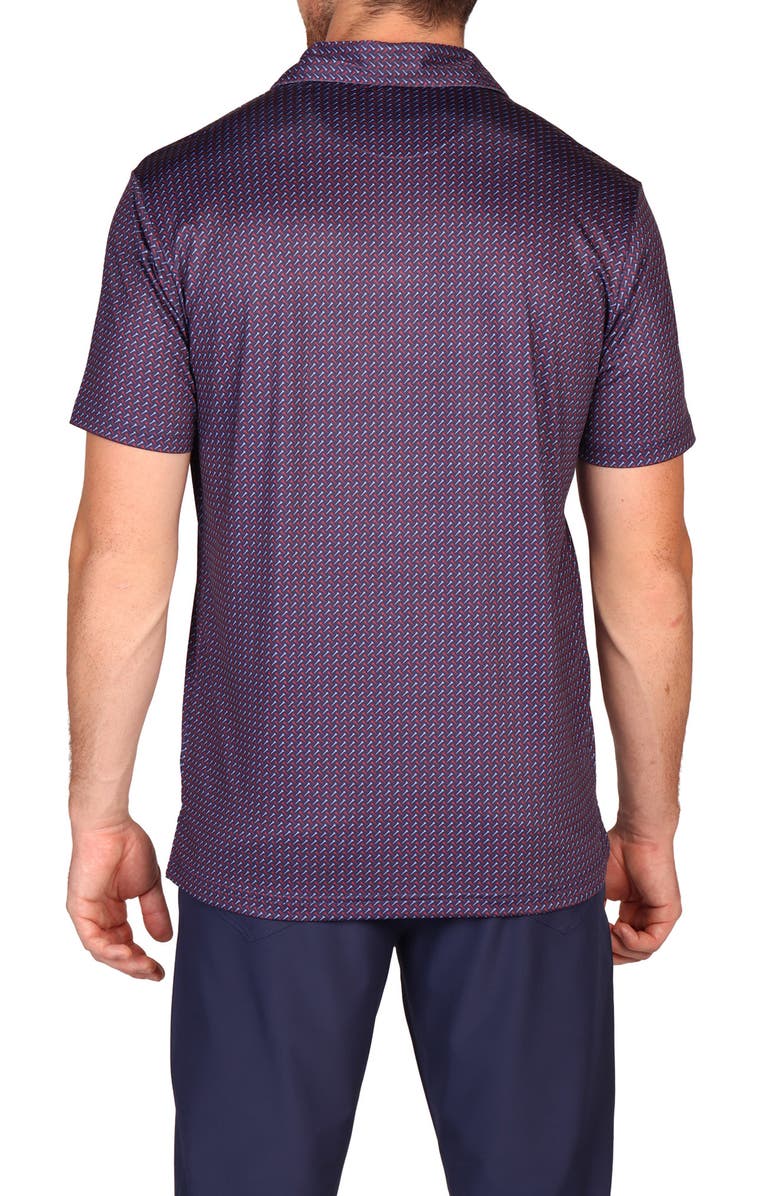 TailorByrd Golf Tees Print Performance Polo, Alternate, color, Purple Multi
