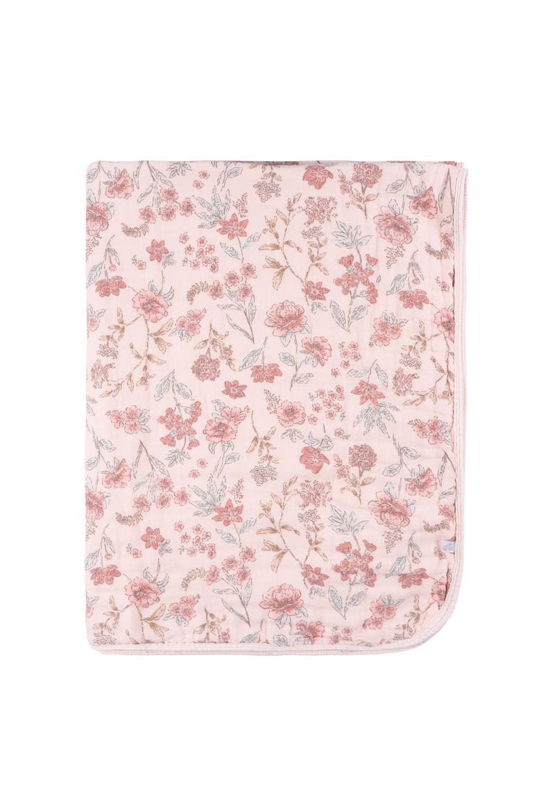 8Ply Muslin Blanket Pink Floral, Alternate, color, Pink Floral