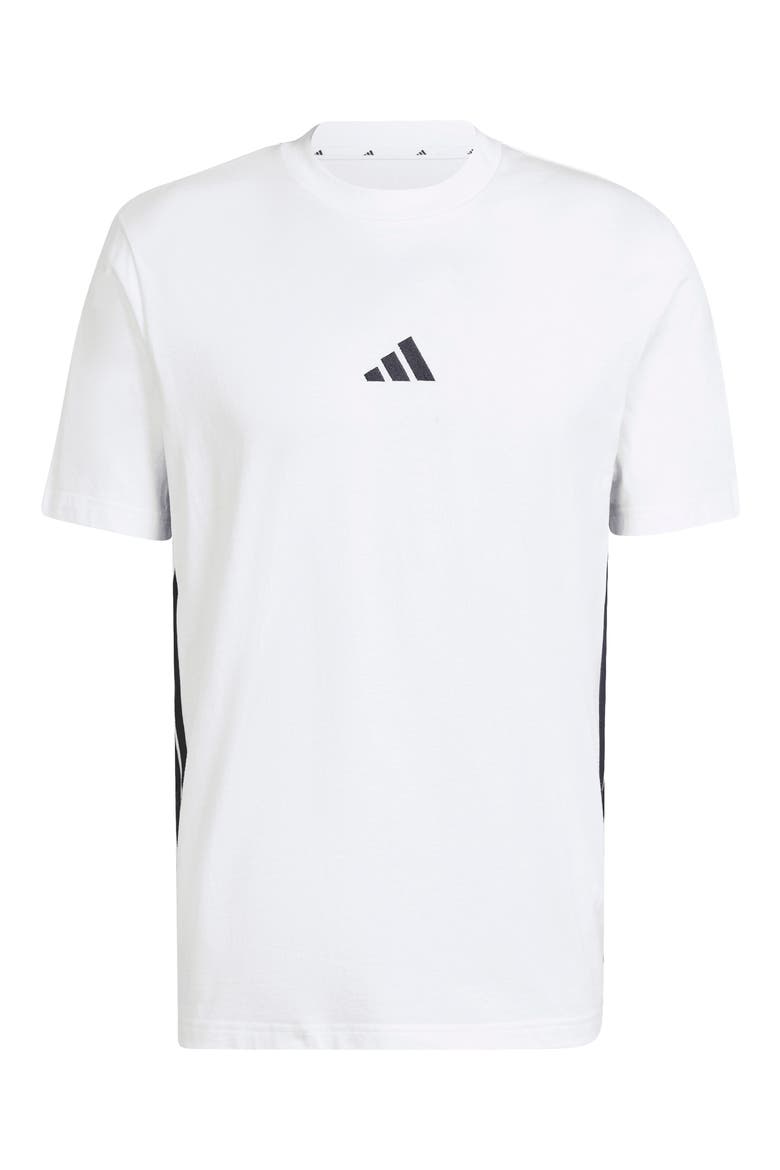 Essential 3-Stripes Jersey T-Shirt, Alternate, color, WHITE/ BLACK