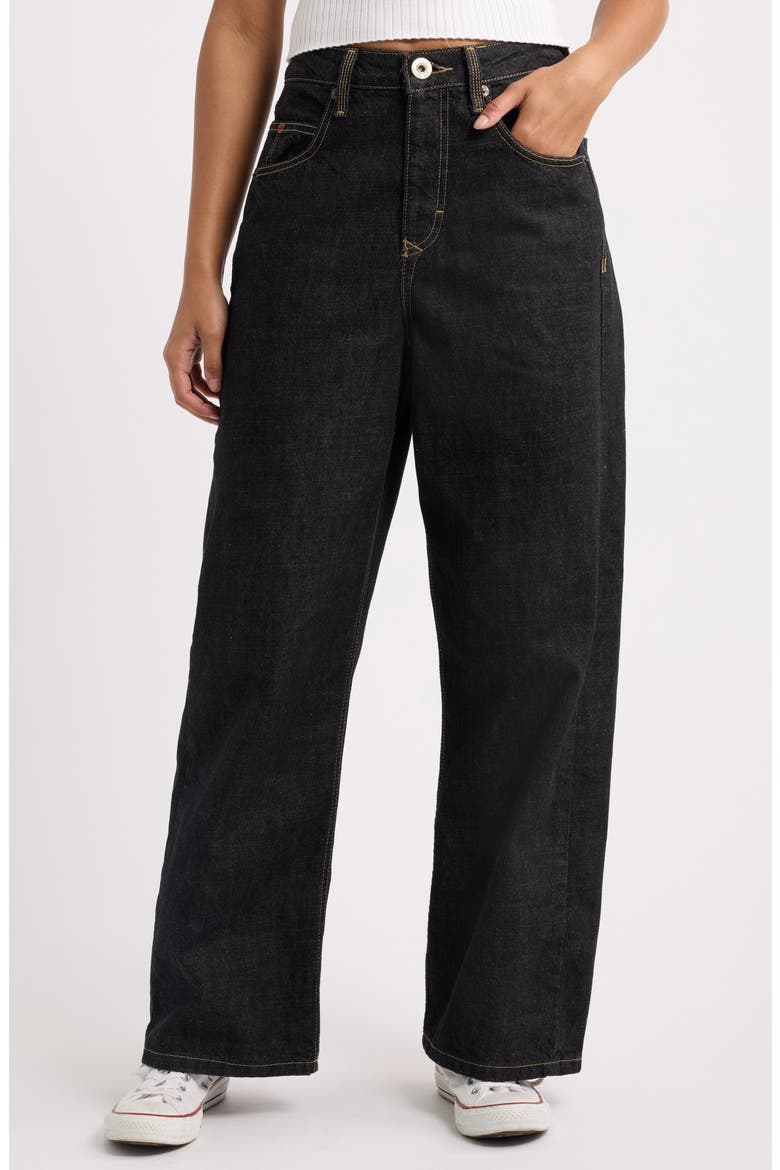 Jaya Wide Leg Jeans, Main, color, RINSE BLACK
