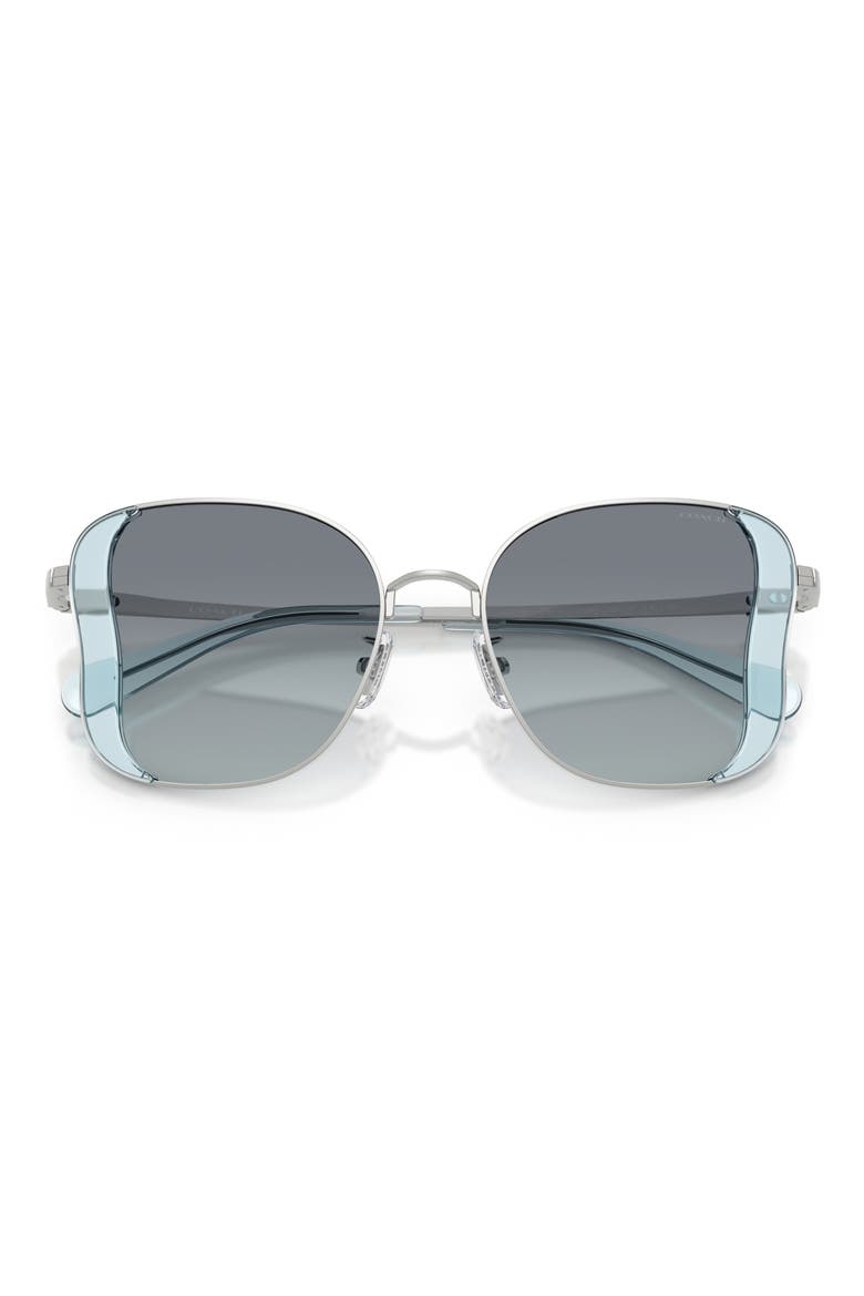 50mm Gradient Square Sunglasses, Alternate, color, OCEAN / SILVER