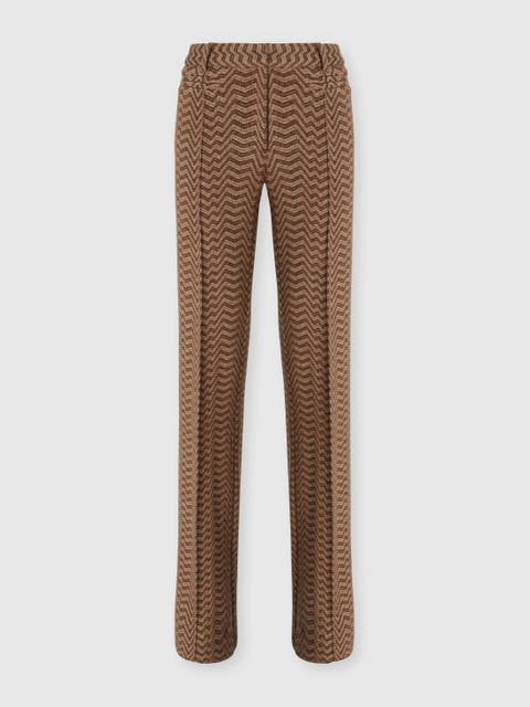 Men's Tailored Trousers with Chevron Pattern
