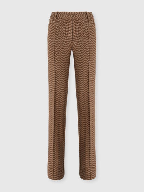 Missoni Tailored Trousers With Chevron Pattern In Burgundy