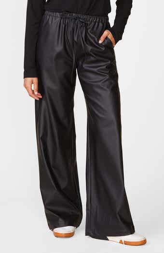 Faux Leather Wide Leg Pants