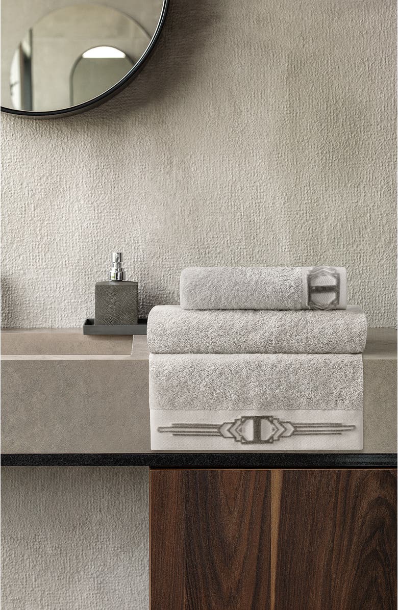 Togas Art Line Towel, Alternate, color, Grey