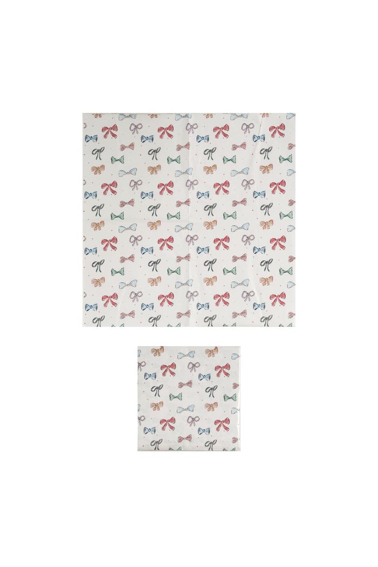Bows Pattern Paper Napkins, Multicolor, Main, color, Multicolor