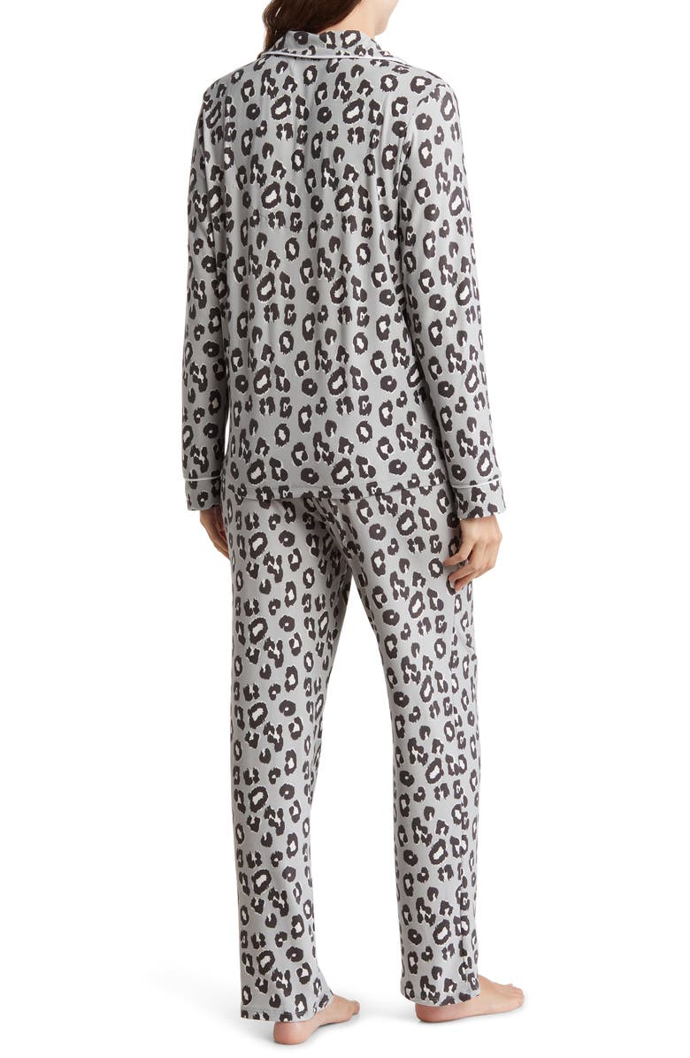 JJ Basics Long Sleeve Button Front Top & Pants Pajamas, Alternate, color,