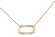 AllSaints Pavé Crystal Hexagon Link Pendant Necklace