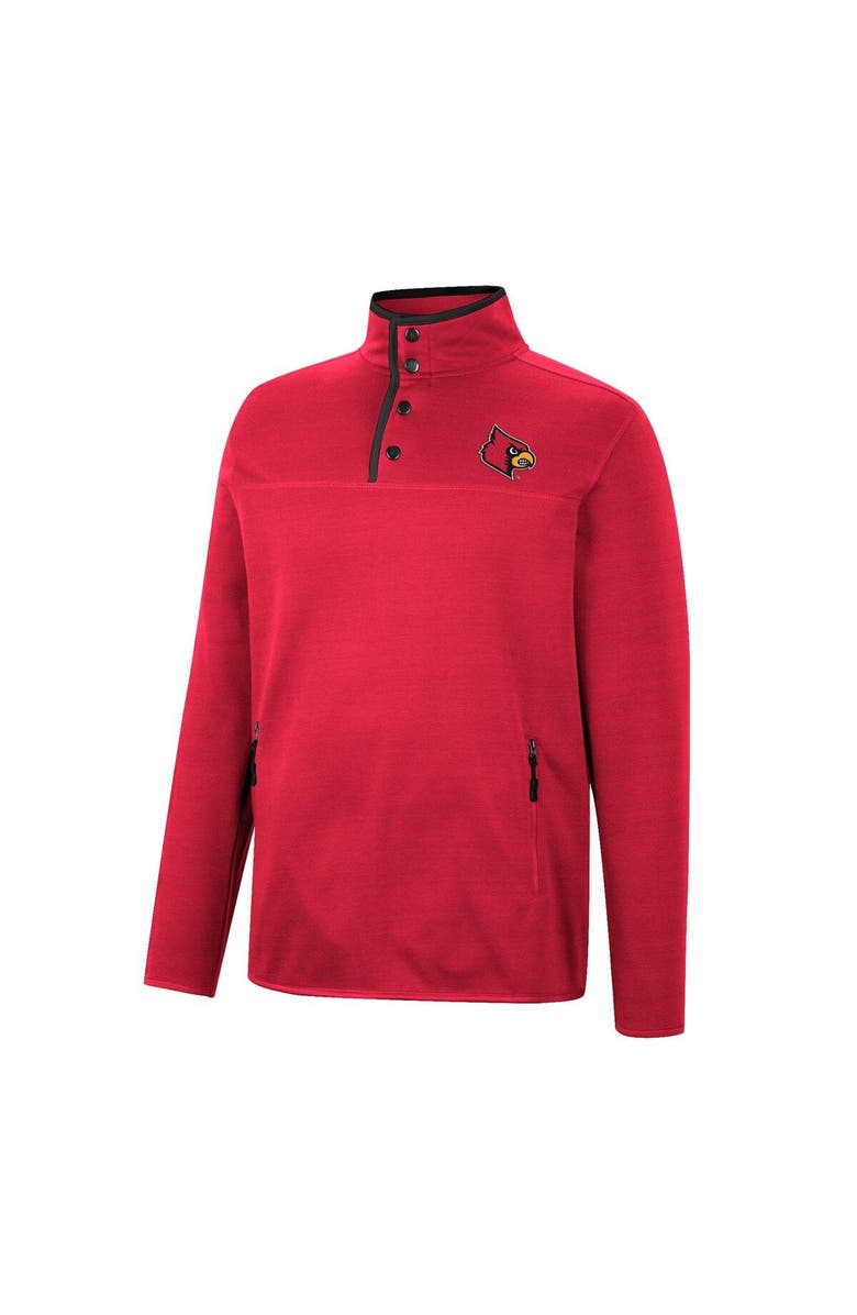 COLOSSEUM Men's Colosseum Red Louisville Cardinals Rebound Quarter-Snap Jacket, Alternate, color, 