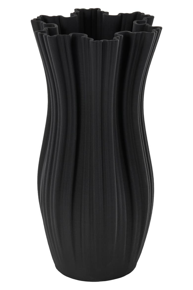 Ceramic Vase, Main, color, BLACK