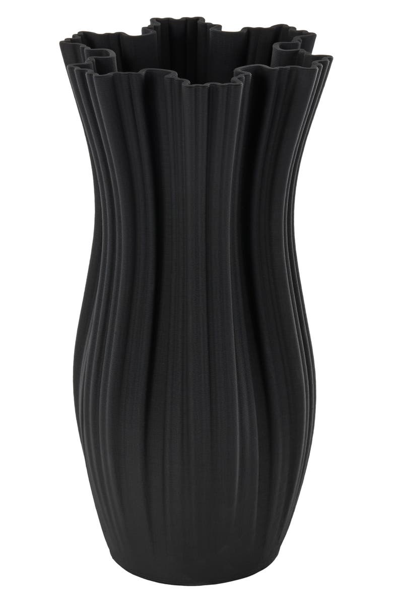 VIVIAN LUNE HOME Ceramic Vase, Main, color, Black