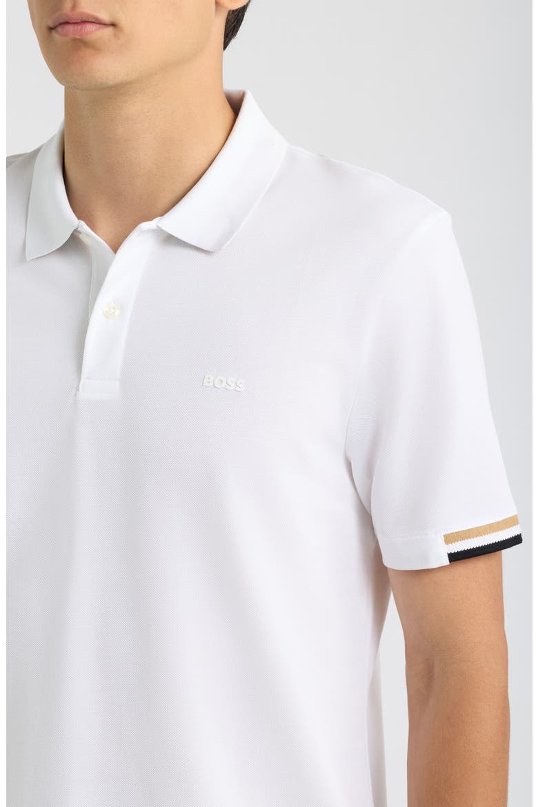 Parlay Solid Cotton Piqué Polo, Alternate, color, WHITE