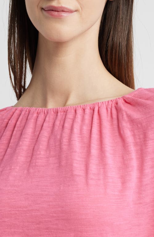 Caslonr Caslon(r) Gathered Neck Top In Pink Caliente