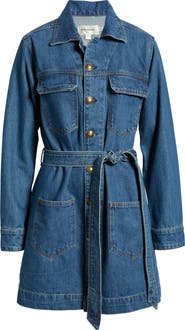 FRAME 70s Belted Denim Jacket Nordstrom