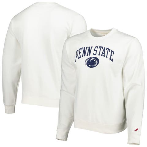 Men's League Collegiate Wear White Penn State Nittany Lions 1965 Arch Essential Fleece Pullover Sweatshirt