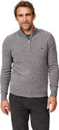 Aubin Pepper Lambswool Zip Neck Sweater