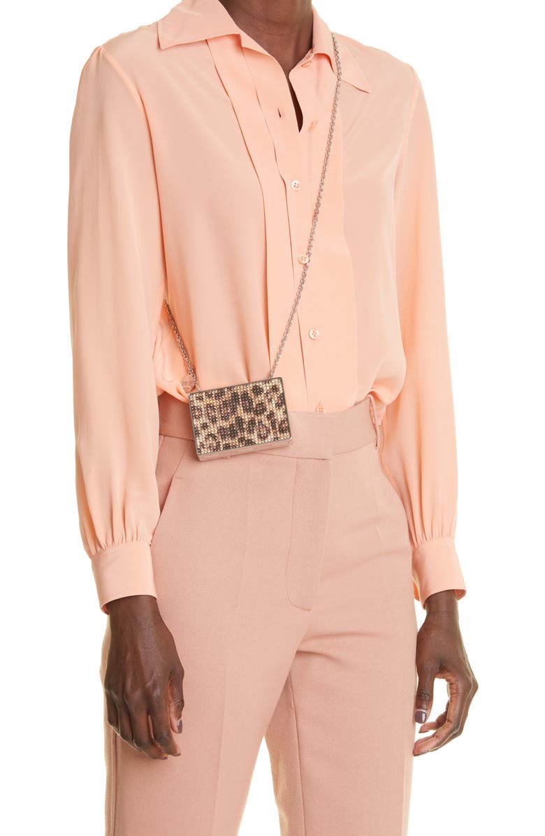 JUDITH LEIBER COUTURE Mini Crystal Leopard Frame Clutch, Alternate, color,